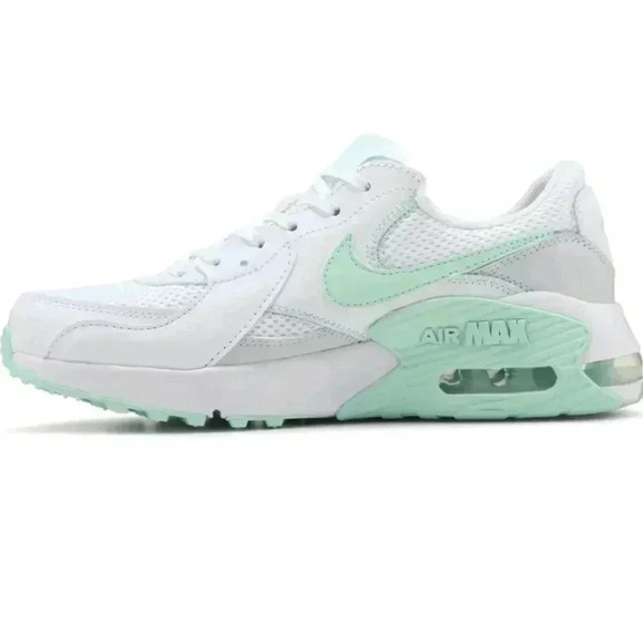Custom Nike Air Max Excee Womens White Mint Sneakers Shoes Made with Crystals - Picture 3 of 6